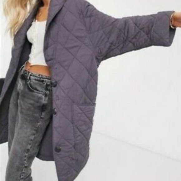 Free People Happy Day Dreamer Long Quilted Lagenlook Jacket Women's Small - Picture 11 of 11